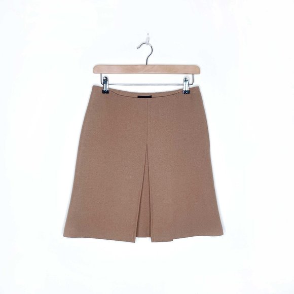 A.P.C. Tan Mini A-Line Skirt with Slit for Work - Picture 1 of 6